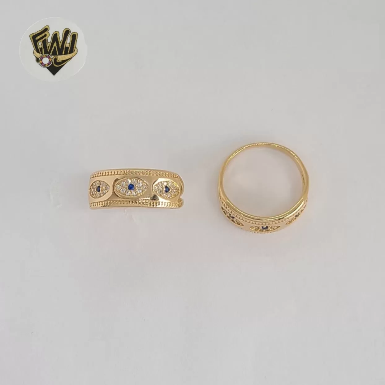 (1-3007-3) Gold Laminate - Evil Eye Ring - BGF