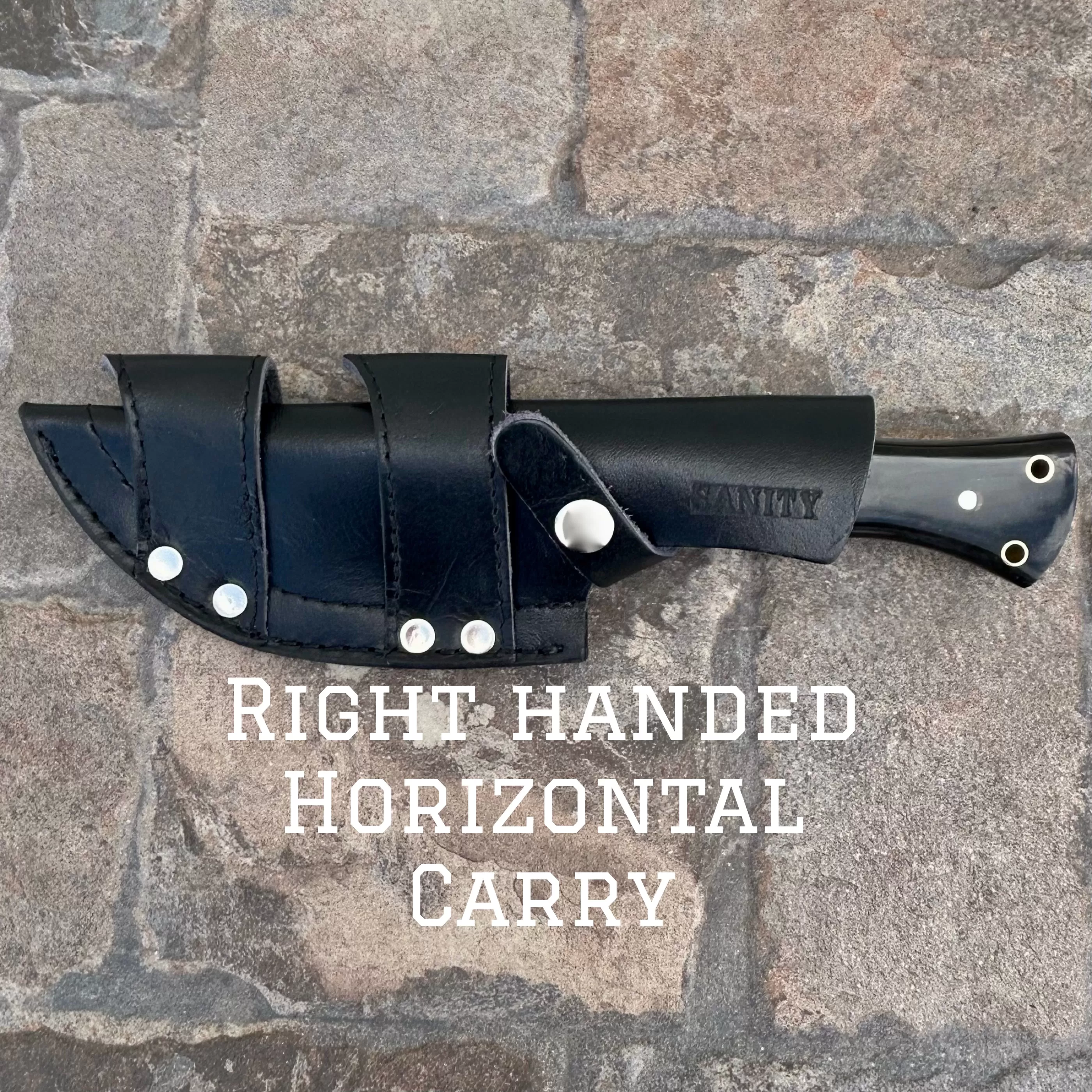 10” Rough Rider Series - Asshole - D2 Steel - Buffalo Horn - Horizontal & Vertical Carry - CUS13