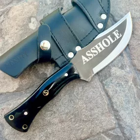 10” Rough Rider Series - Asshole - D2 Steel - Buffalo Horn - Horizontal & Vertical Carry - CUS13