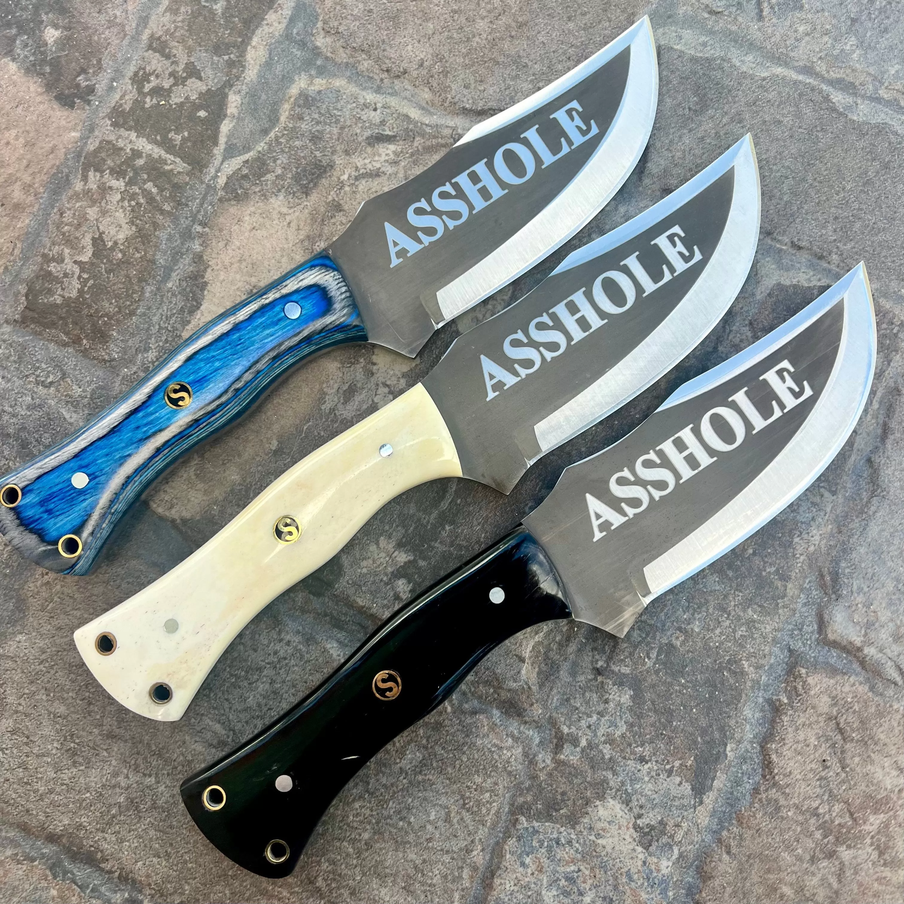 10” Rough Rider Series - Asshole - D2 Steel - Buffalo Horn - Horizontal & Vertical Carry - CUS13