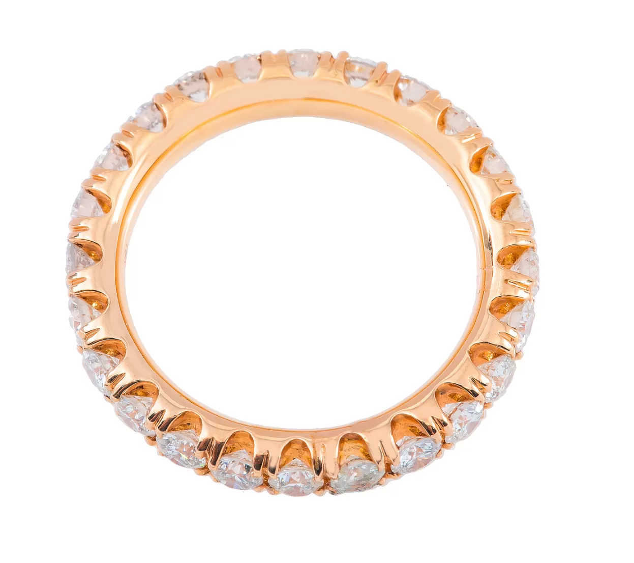 14K Gold Brilliant Cut Eternity Ring Band