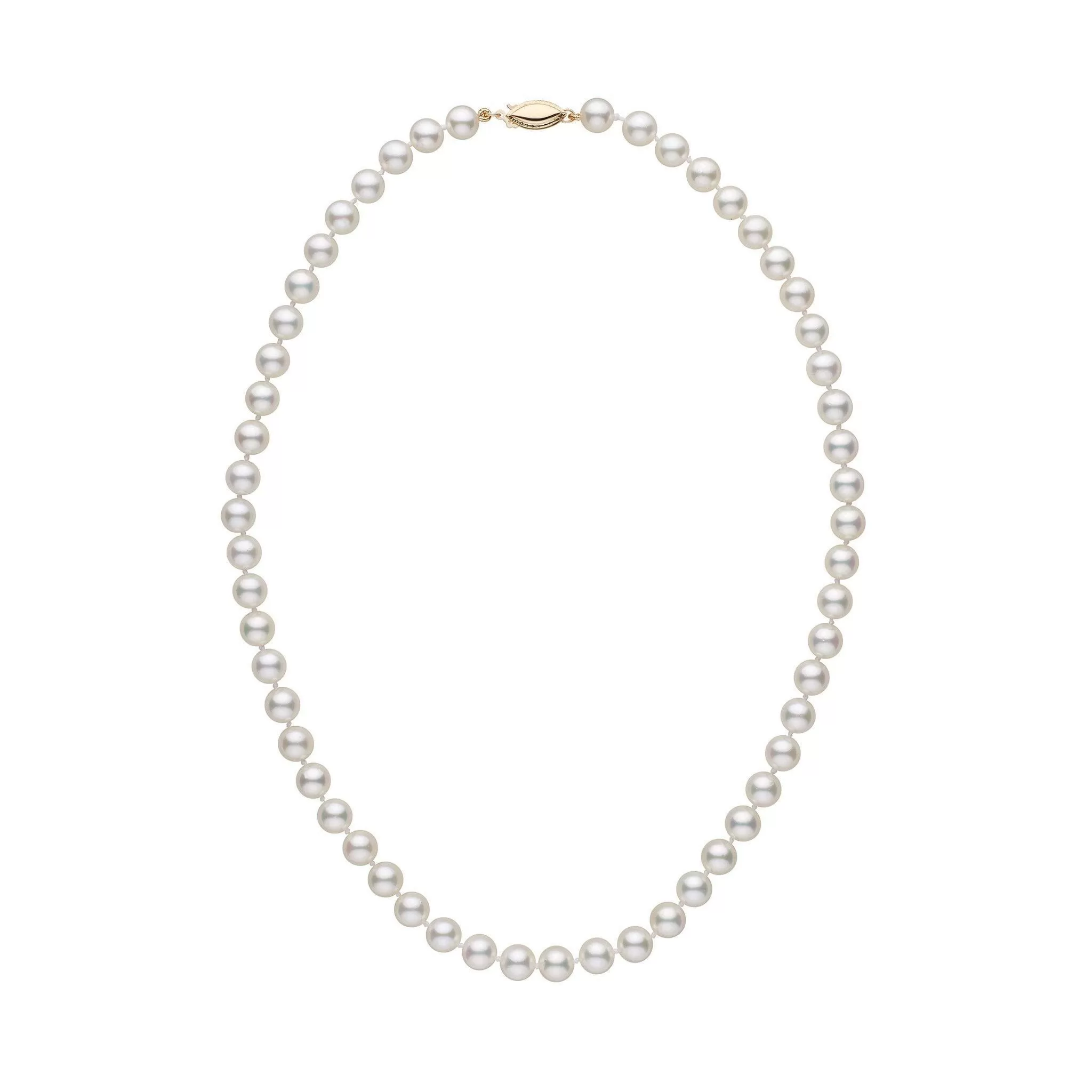 6.5-7.0 mm 16 Inch AA  White Akoya Pearl Necklace