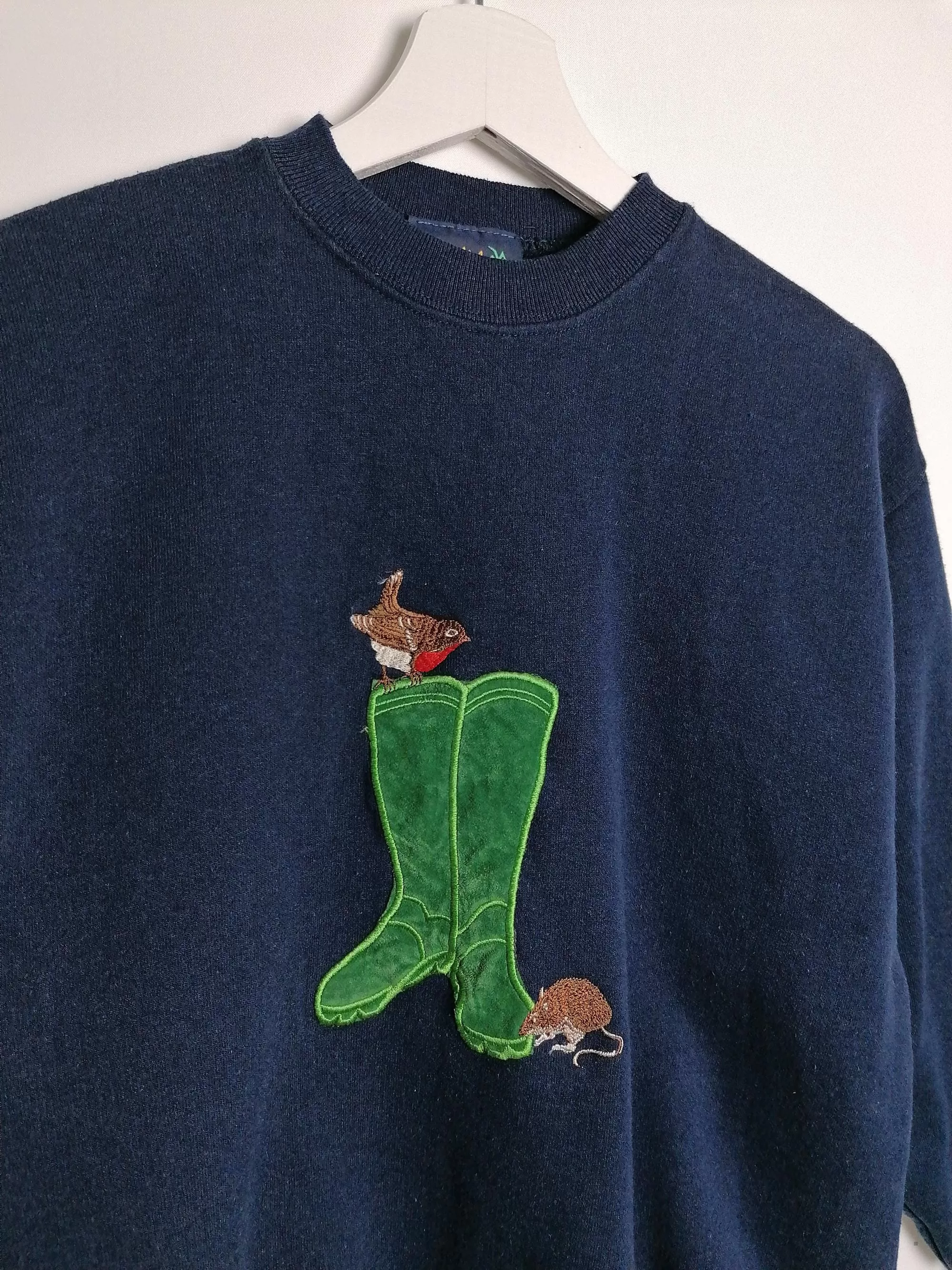 90's RADISH Countrywear Retro Sweatshirt Novelty Patch  - size L youth/ women S