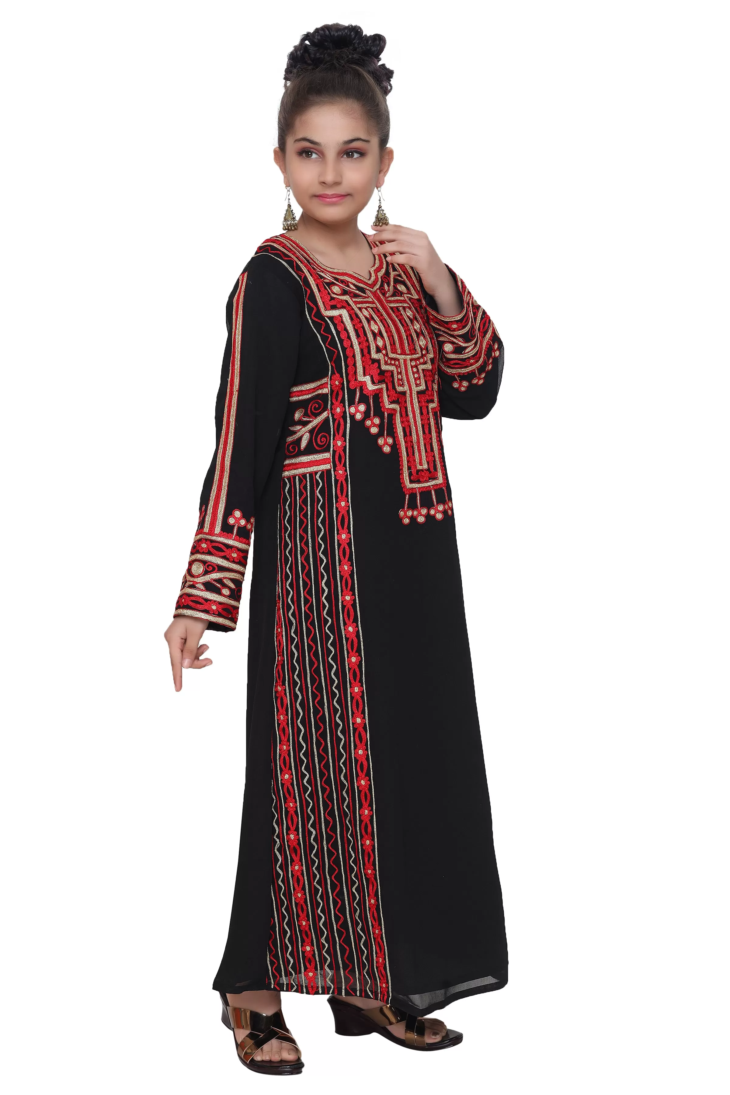 Aari Machine Embroidered Maxi For Kids