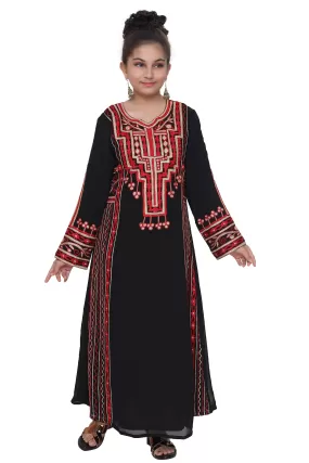 Aari Machine Embroidered Maxi For Kids