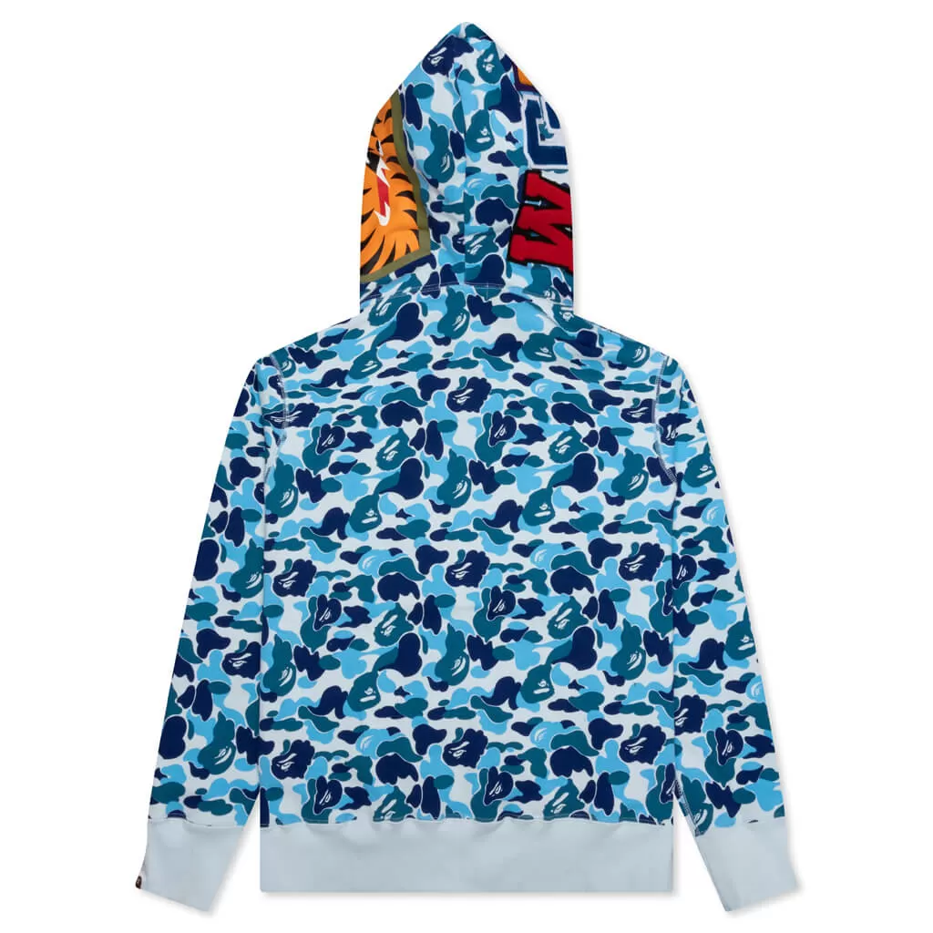 Abc Camo Shark Full Zip Hoodie - Blue