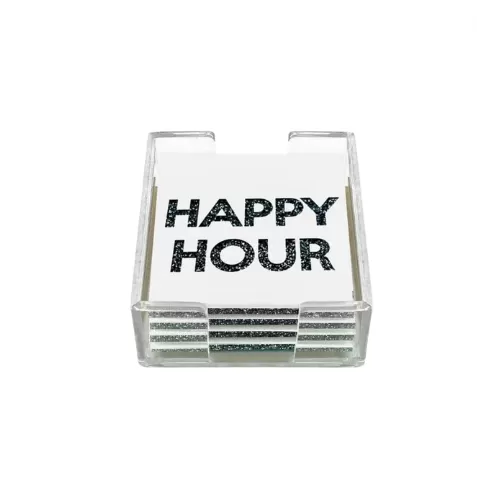 Acrylic Happy Hour Coasters