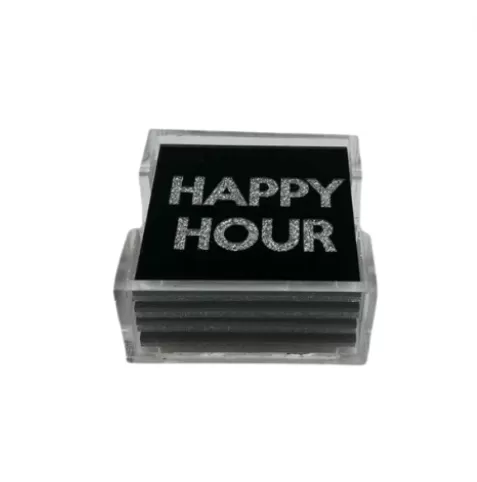 Acrylic Happy Hour Coasters