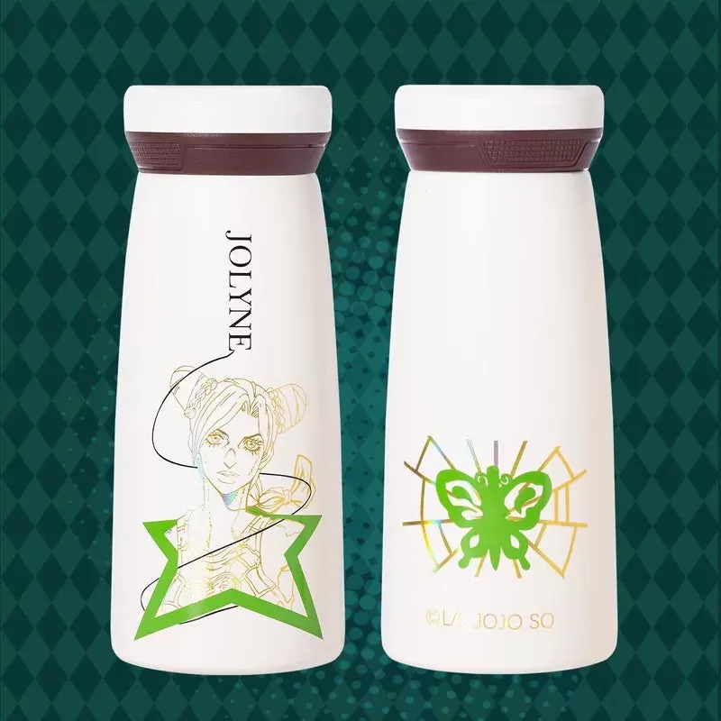 Anime JoJo's Bizarre Adventure Stone Ocean Kujo Jotaro Jolyne Cujoh Stainless Steel Cup Bottle