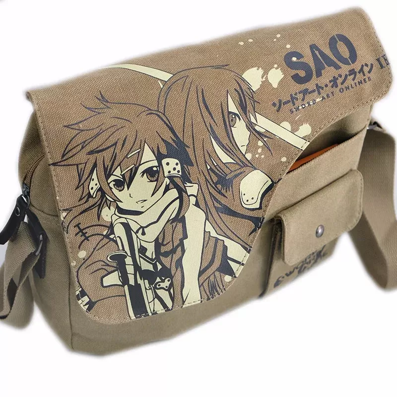 Anime Sword Art Online SAO Canvas Messenger Bag Shoulder Book Bag Cosplay Gift