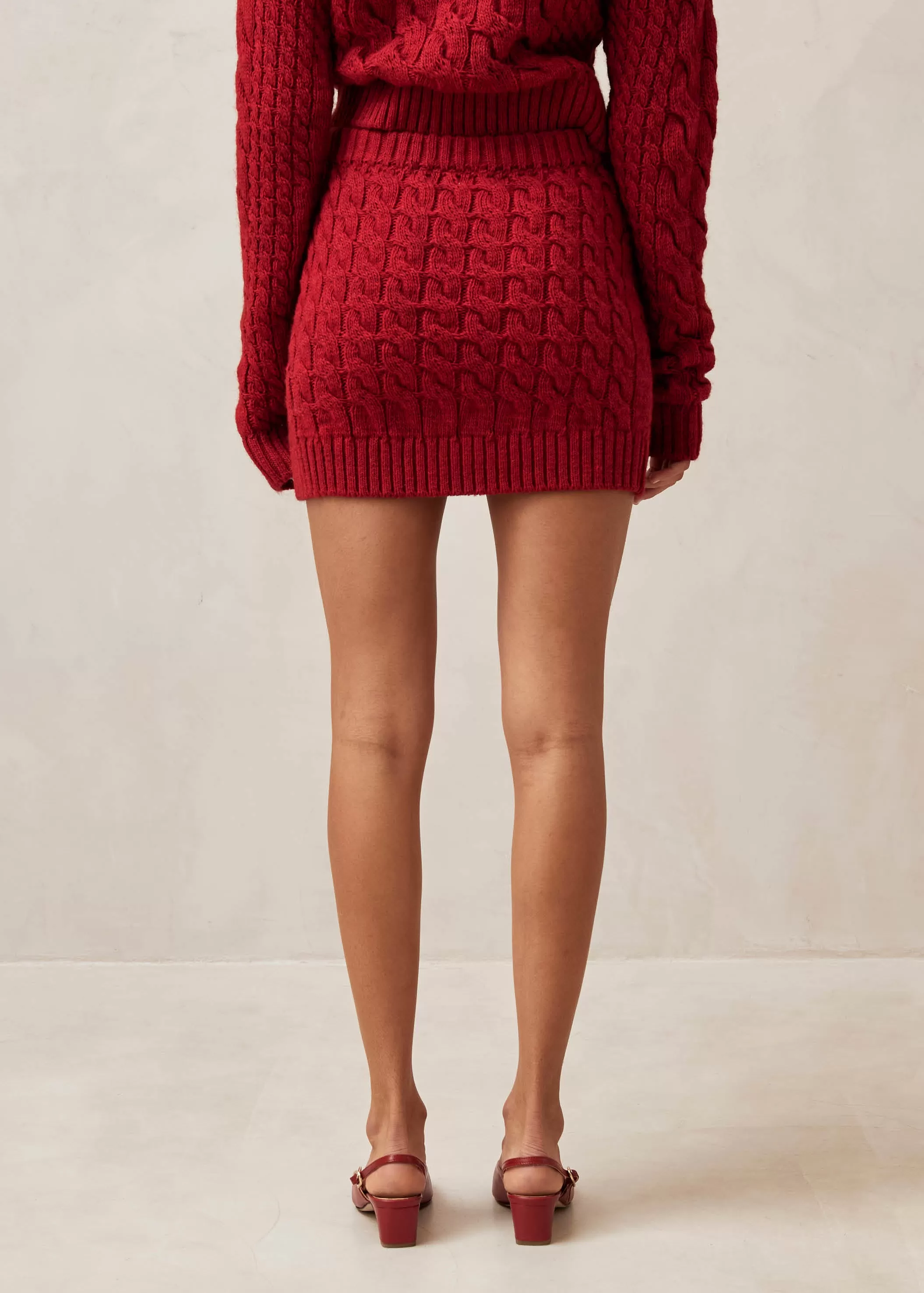 Blake Red Tricot Skirt