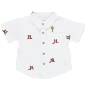 Blue Rooster Boys Jack Shirt - Rodeo Embroidery