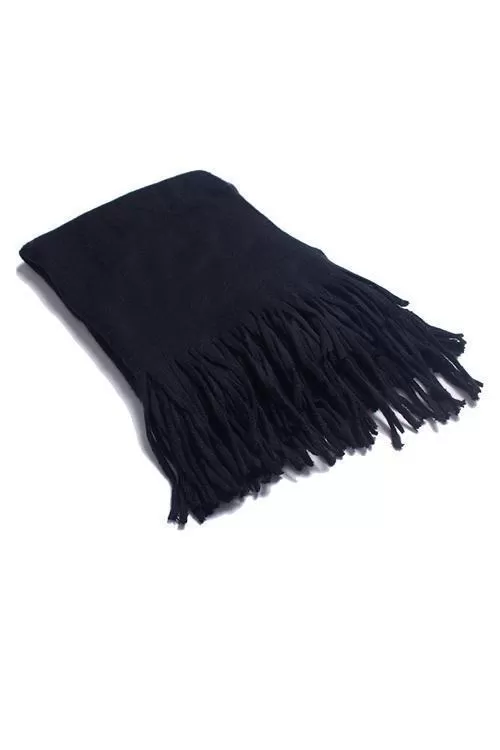 Brushed Long Fringed Scarf