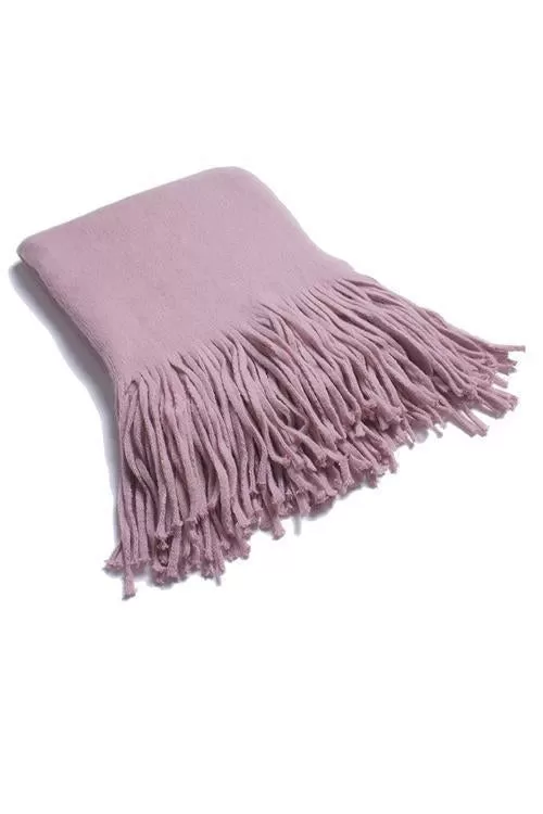 Brushed Long Fringed Scarf