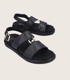 BW1585-BLACK-Women Comfort Sandal