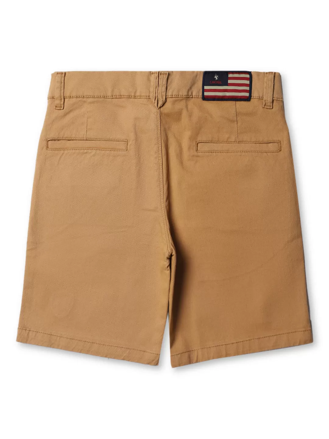 Cantabil Boy's Cotton Beige Blue Shorts