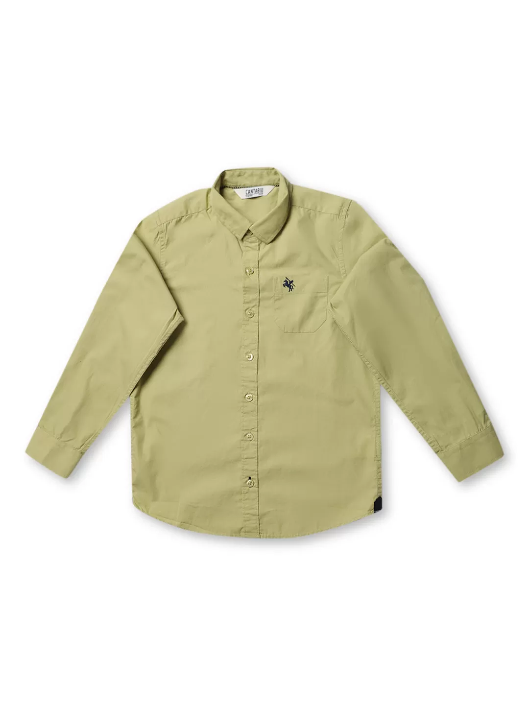 Cantabil Boy's Green Full Sleeves Shirt