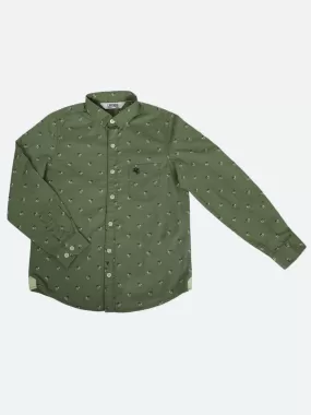 Cantabil Boy's Green Full Sleeves Shirts