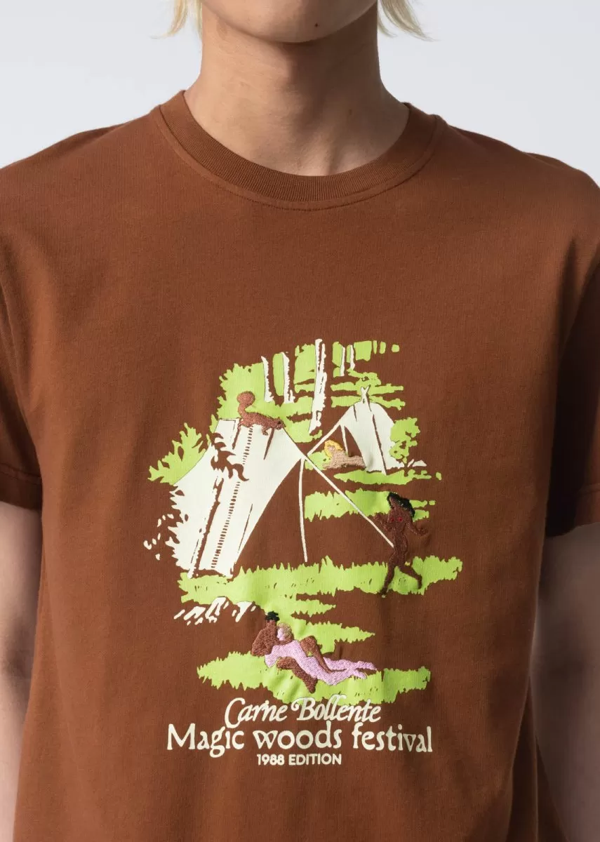 Carne Bollente Magic Woods Festival Brown T-shirts