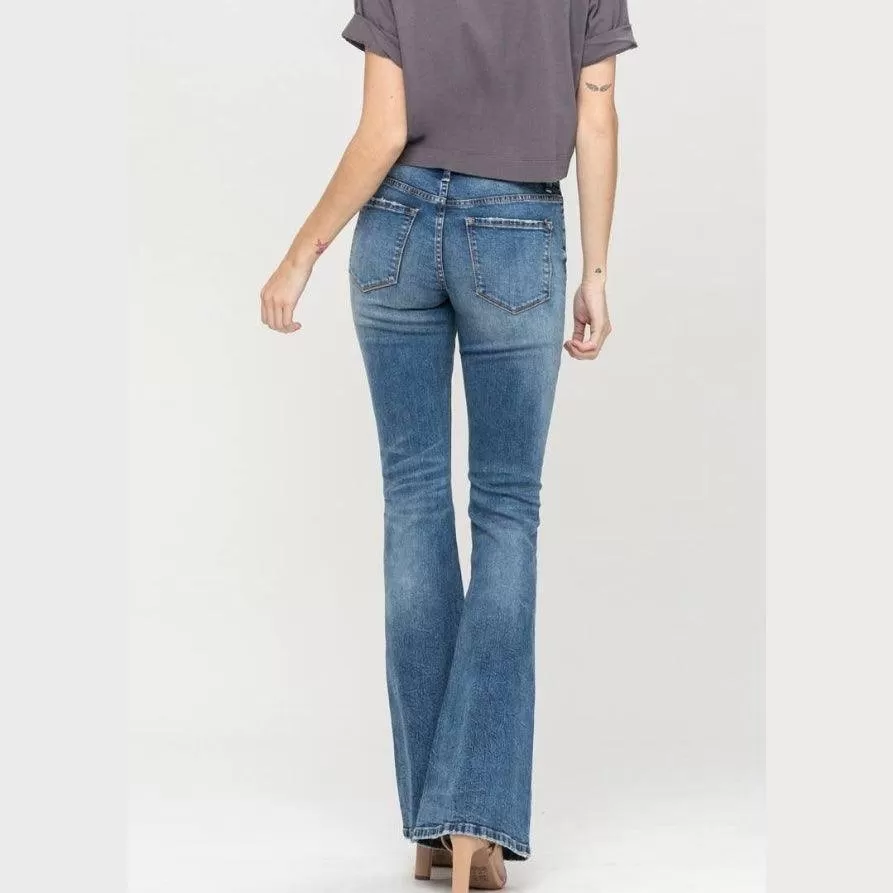 Cecil Double Waistband Flare Jeans