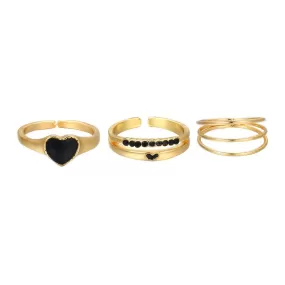 CLAIRE LOVE ALLOY  RING SET