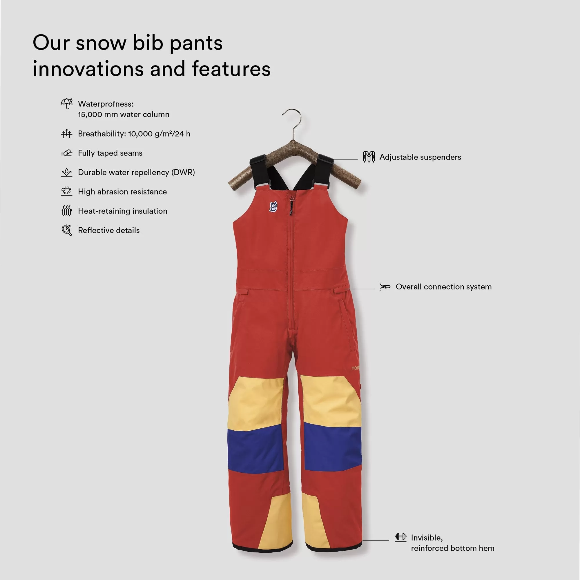 Corbet snow bib pants