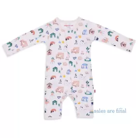 cozy days organic cotton magnetic coverall - re-loved