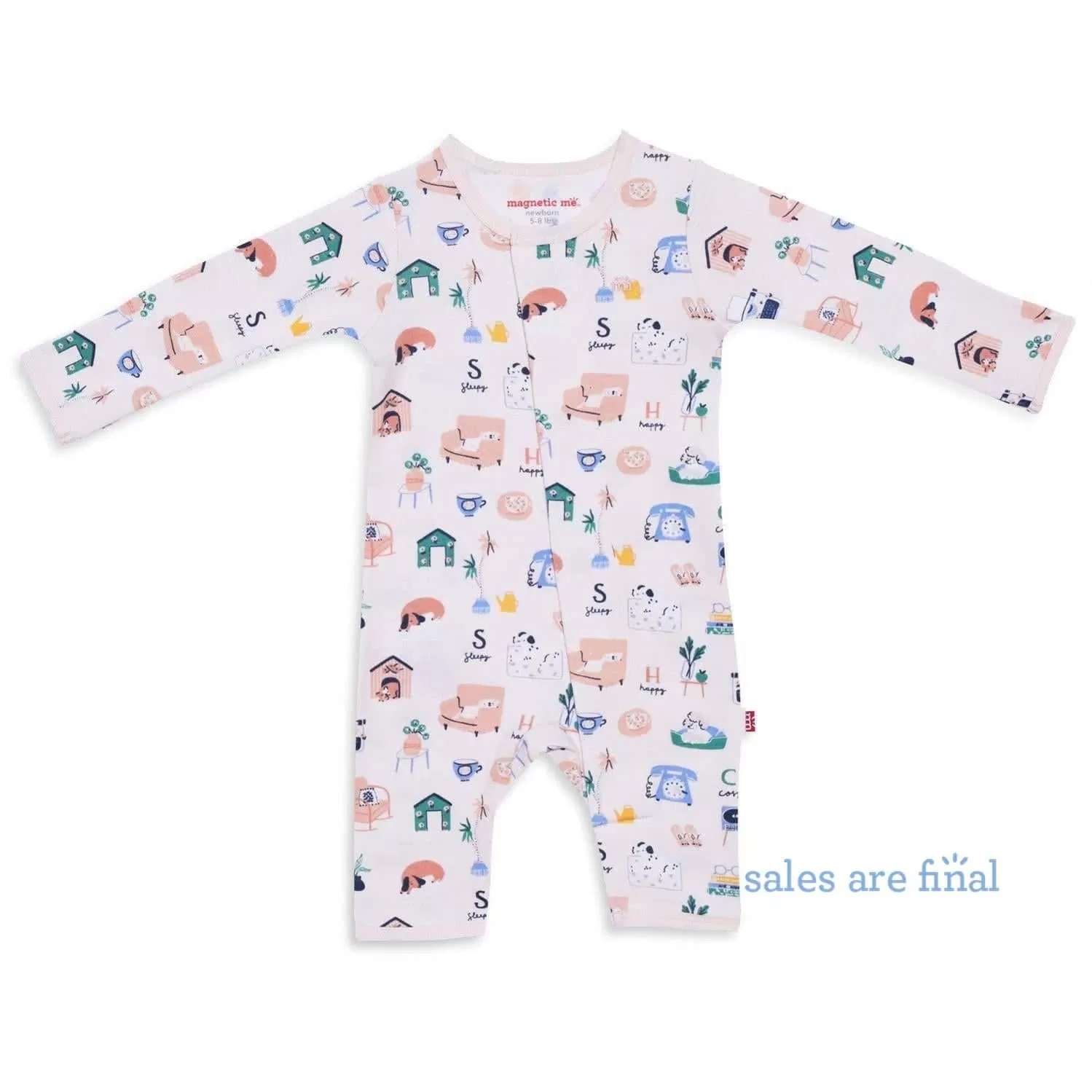 cozy days organic cotton magnetic coverall - re-loved