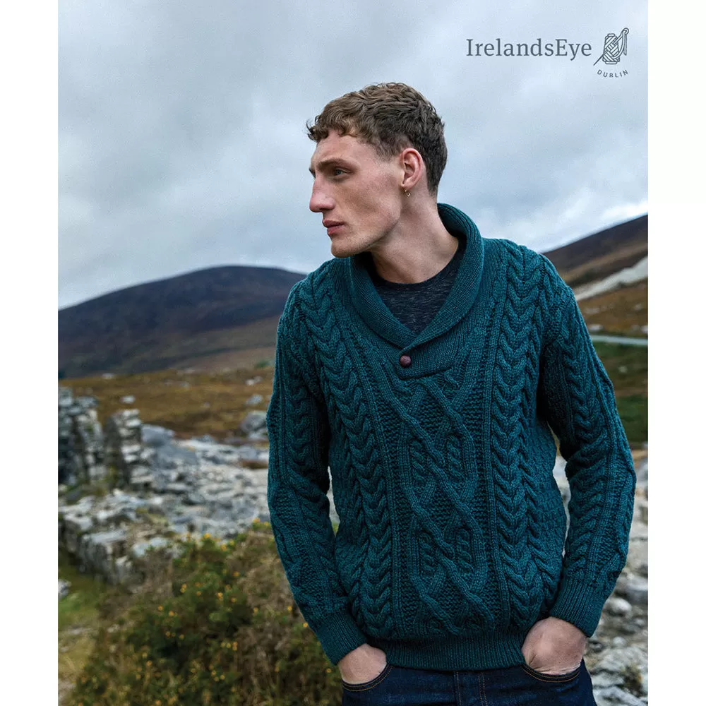 Dair -  Aran Shawl Collar Sweater