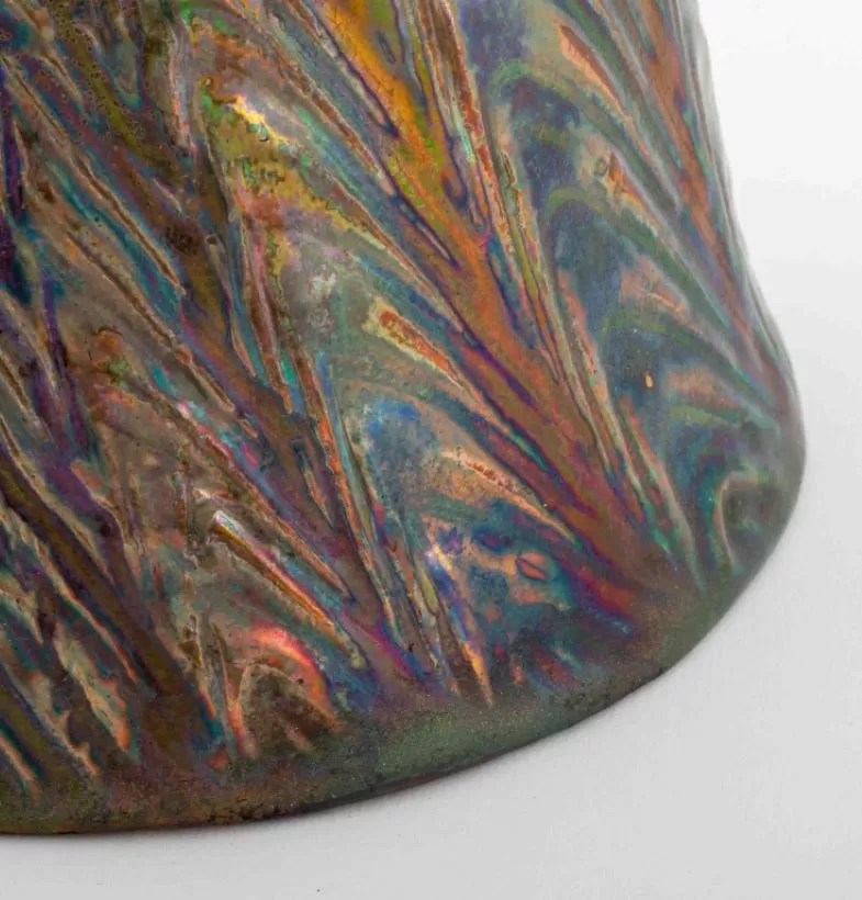 Delphin Massier Vallauris Iridescent Vase, ca 1900