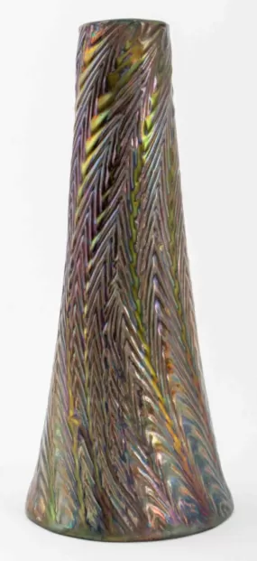 Delphin Massier Vallauris Iridescent Vase, ca 1900