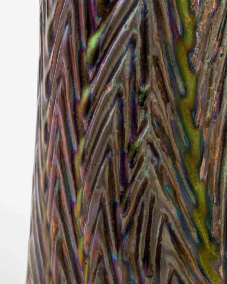 Delphin Massier Vallauris Iridescent Vase, ca 1900