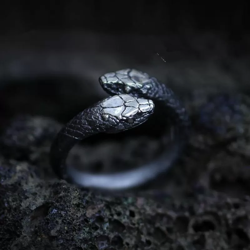 Double-Headed Snake Ring