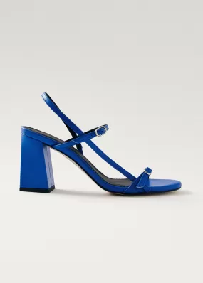 Elyn Blue Leather Sandals