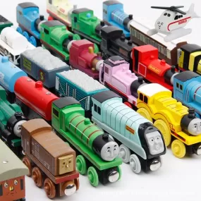 Emily Wood Train Magnetic Wooden Trains Model Car Toy Compatible with Brio Brand Tracks Railway Locomotives Toys for Child