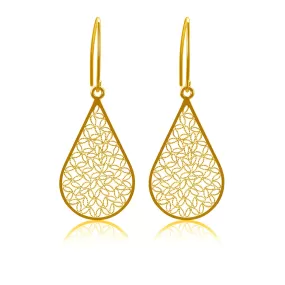 FLORA GOLD MEDIUM EARRINGS FILIGREE