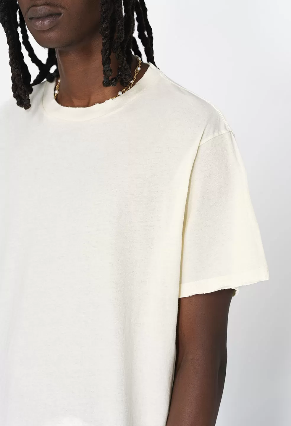 Folsom Cropped Tee / Vintage White