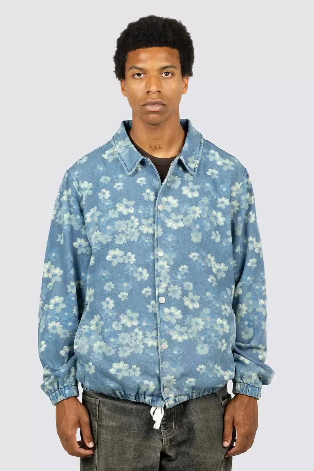 Garden Denim Coach Jacket