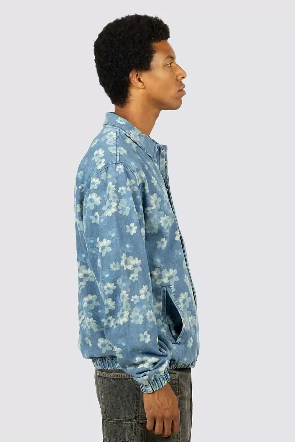 Garden Denim Coach Jacket