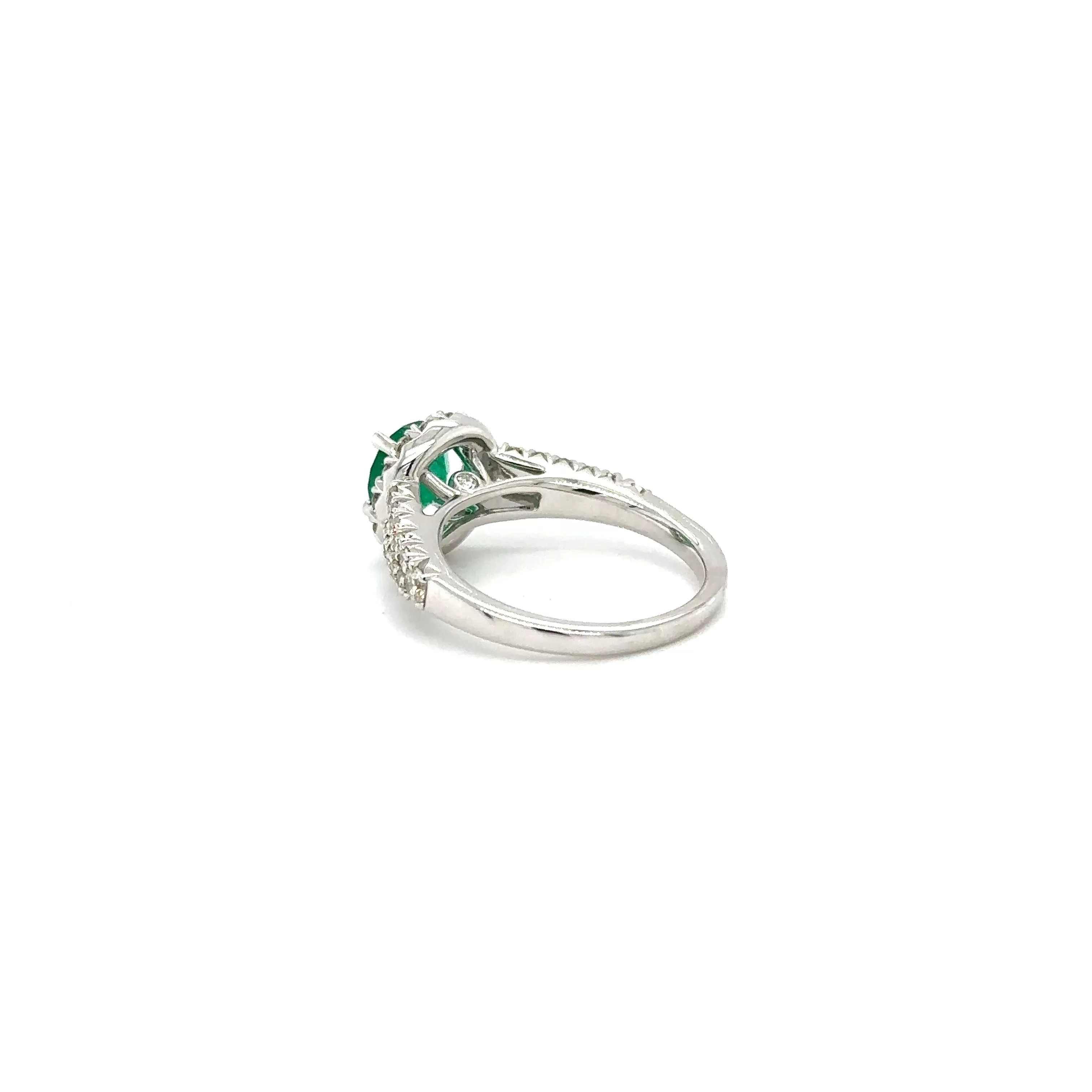 GIA Colombian Emerald & Diamond Ring