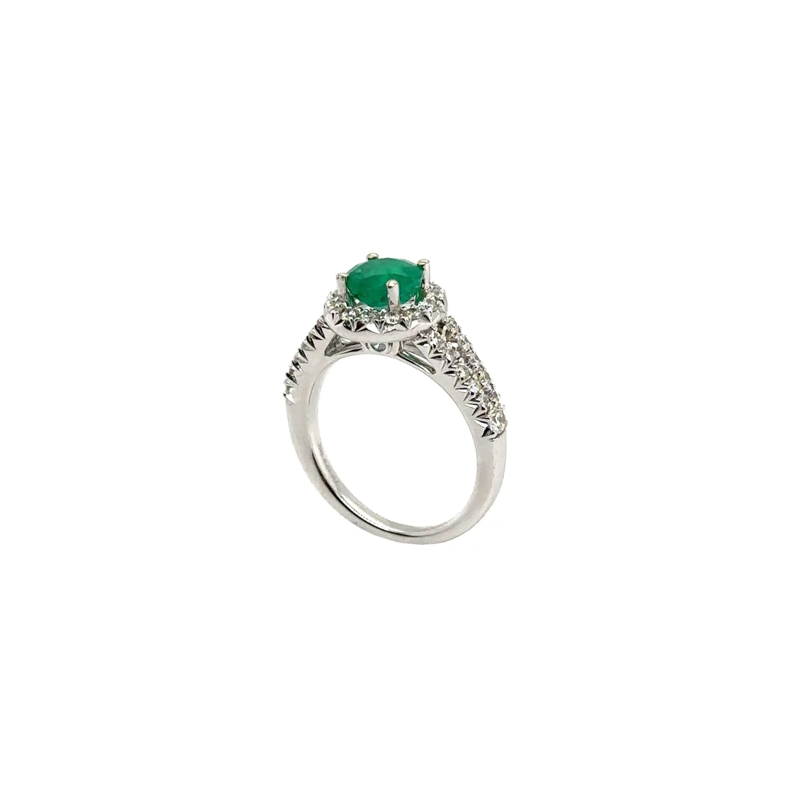 GIA Colombian Emerald & Diamond Ring