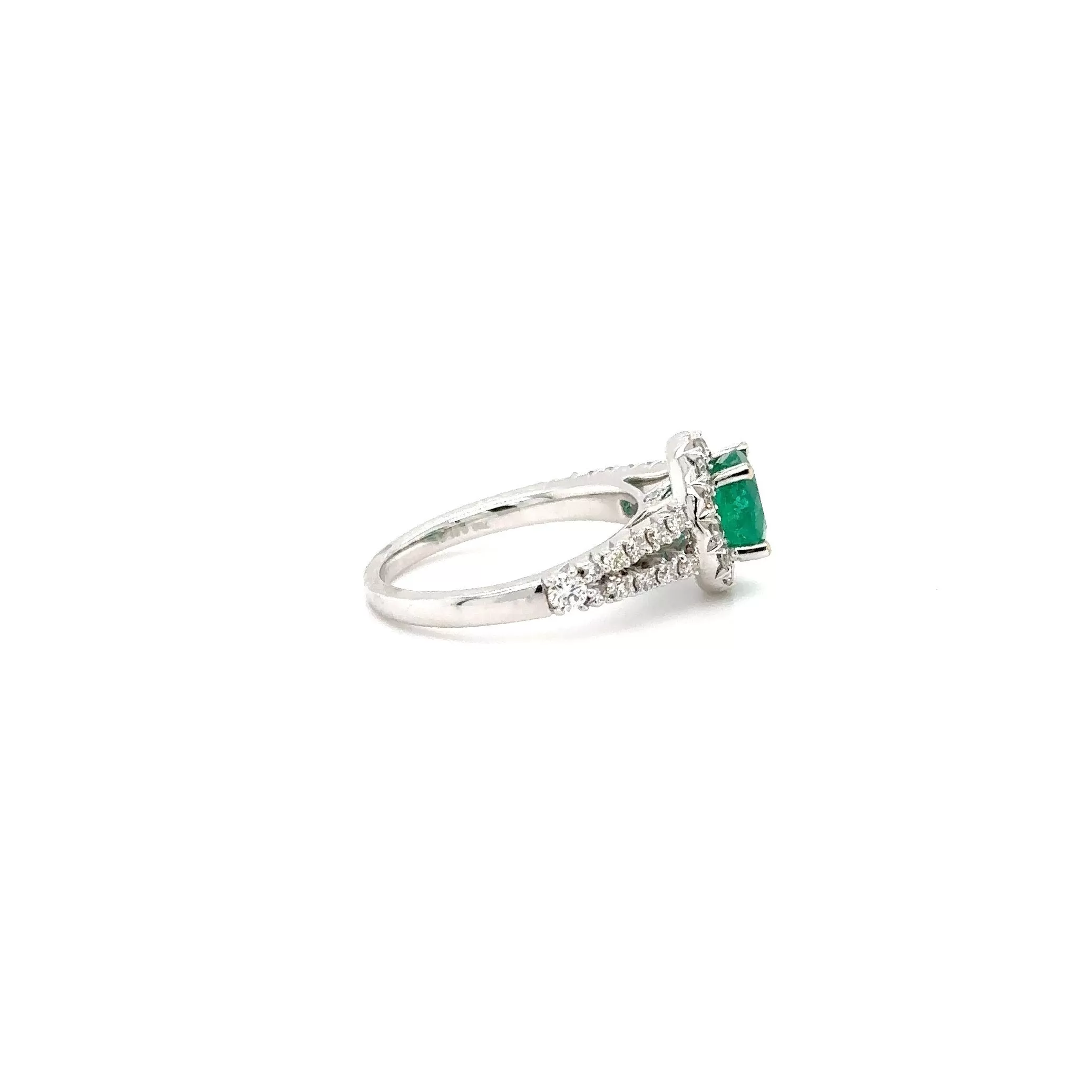 GIA Colombian Emerald & Diamond Ring