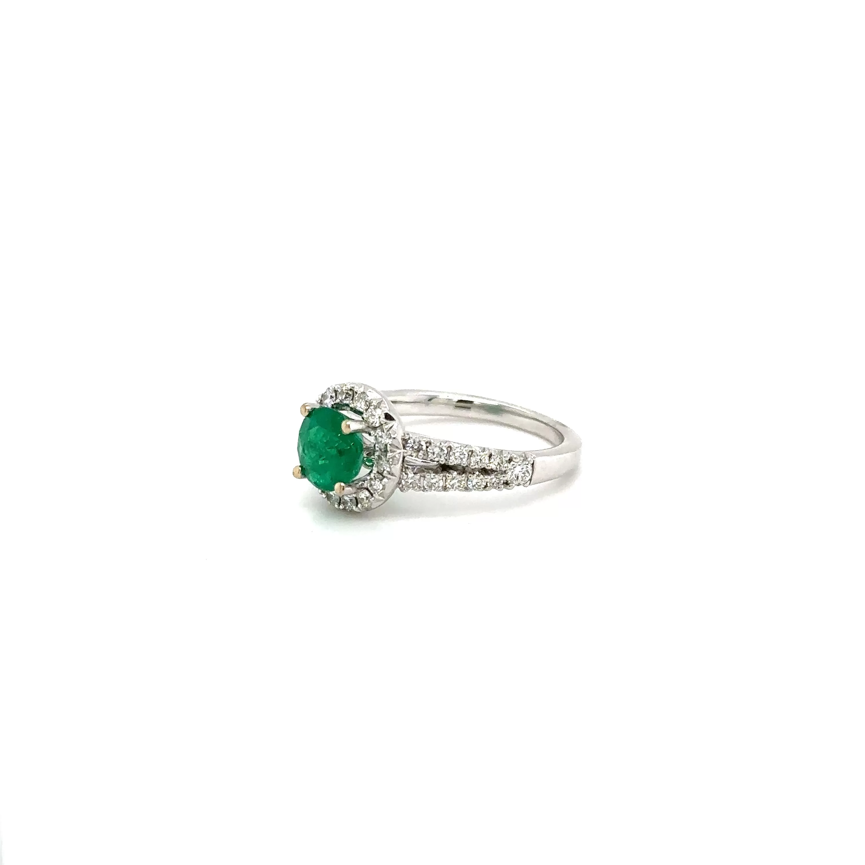 GIA Colombian Emerald & Diamond Ring