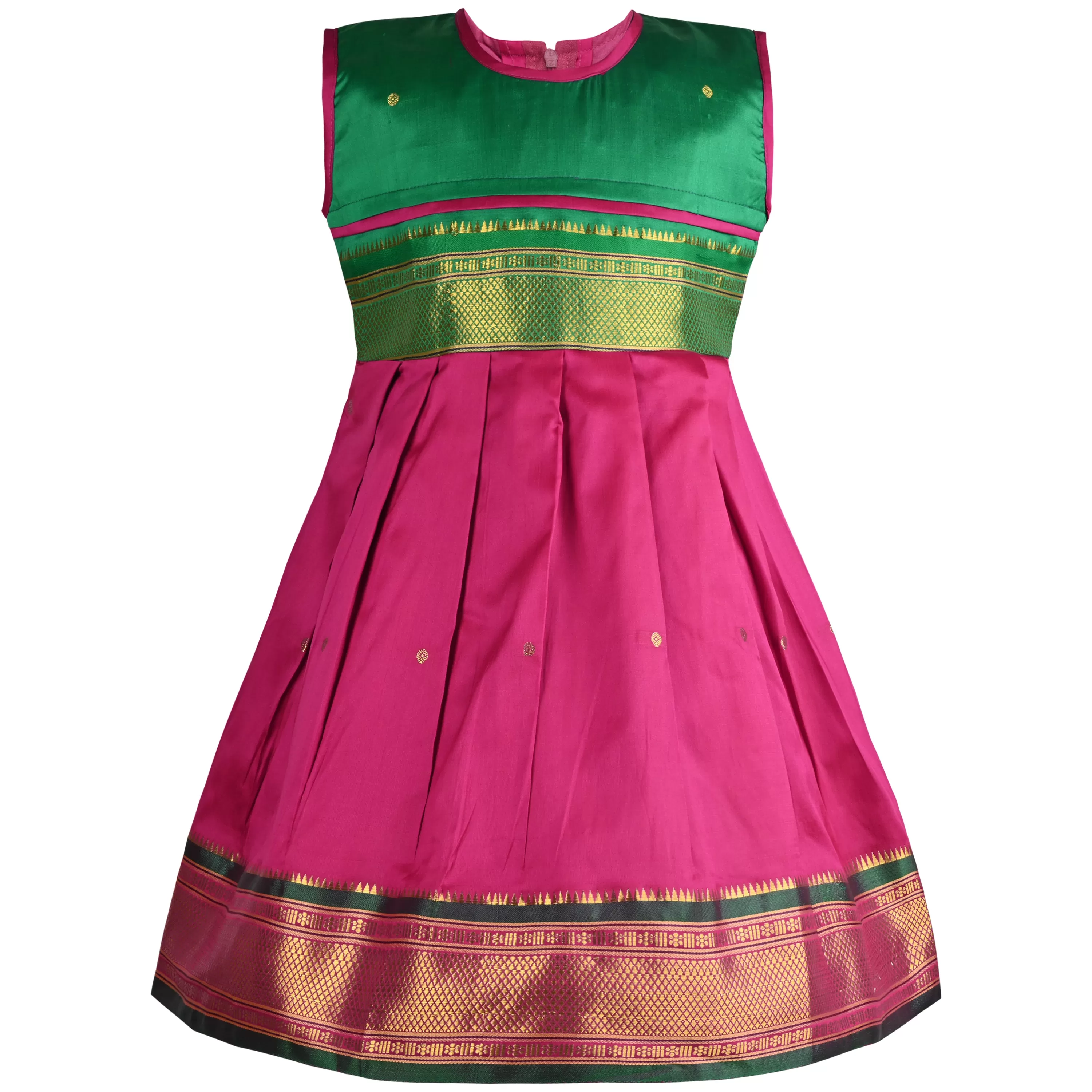 Girls Embroidered Sleeveless Dress