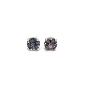 Grey Spinel Stud Earrings