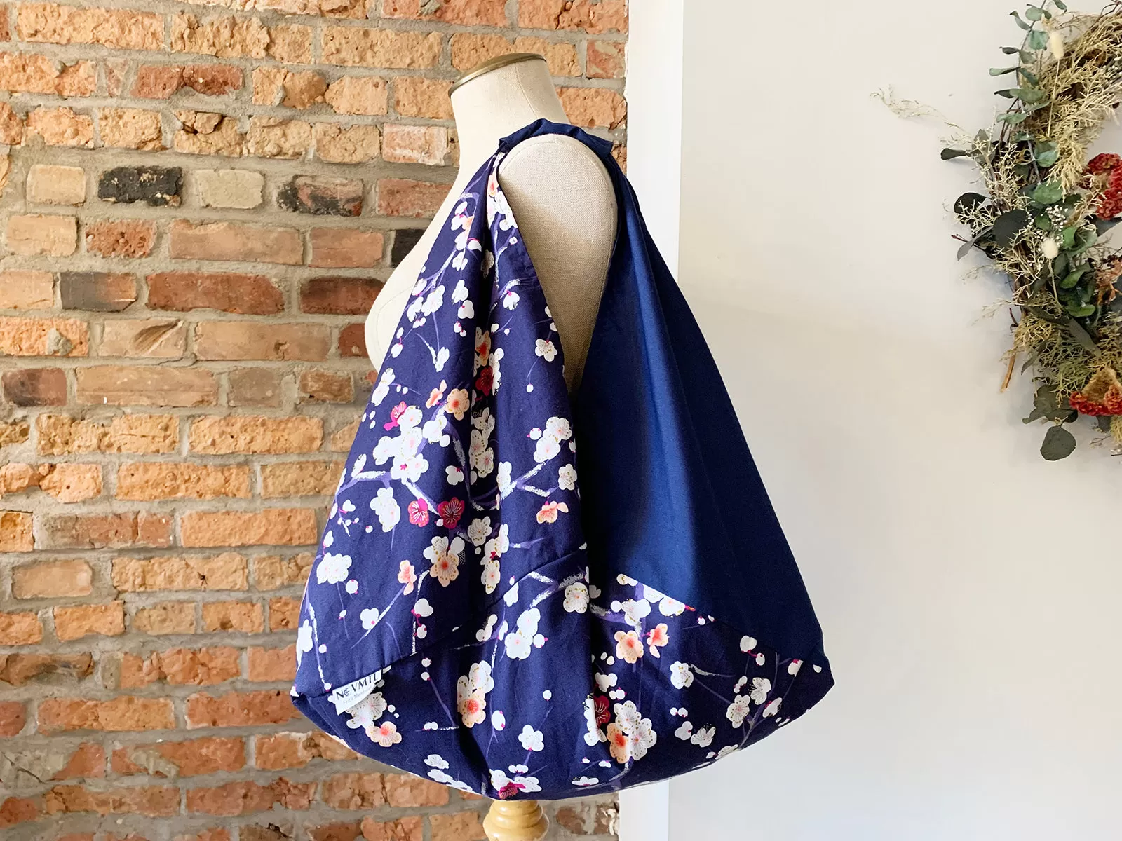 *Handmade* Origami bag | Market bag | Sakura (Navy Blue)