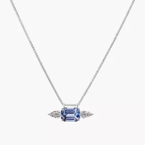 Ice Blue Sapphire & Diamond Pendant