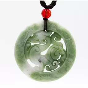 Jade Flowers Bloom and Wealth Pendant