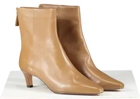 J.Crew Brown Leather Heeled Ankle Boots UK 4 EU 37 👠