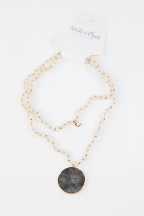 Kai Stone Pendant Necklace, Champagne